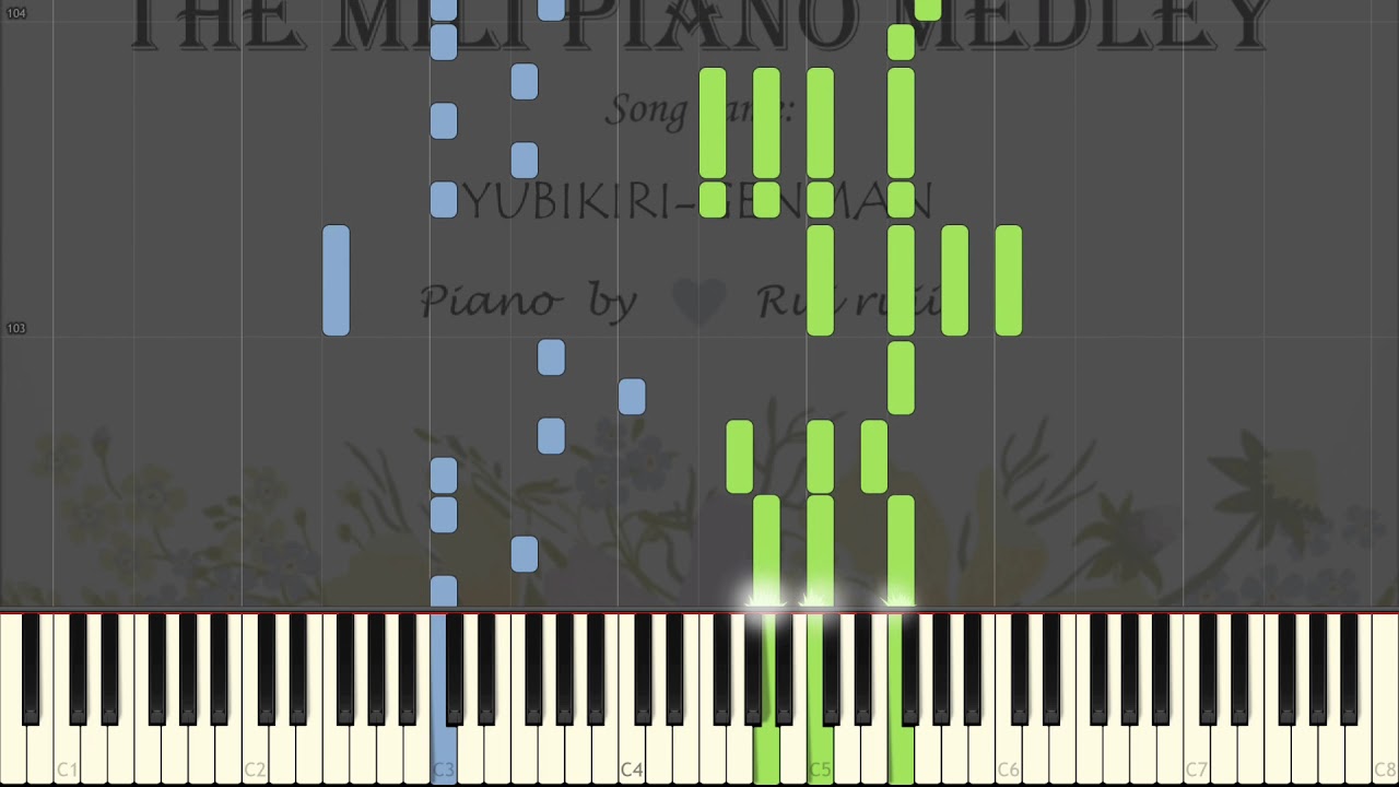 Yubikiri Genman | Project Milithon | Rui Ruii the Seal Pianist | Synthesia