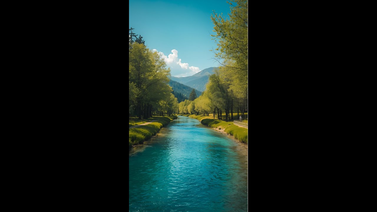 River Flowing Sounds, Calming River Sounds, Beautiful Nature Ambience #river #water #relaxation