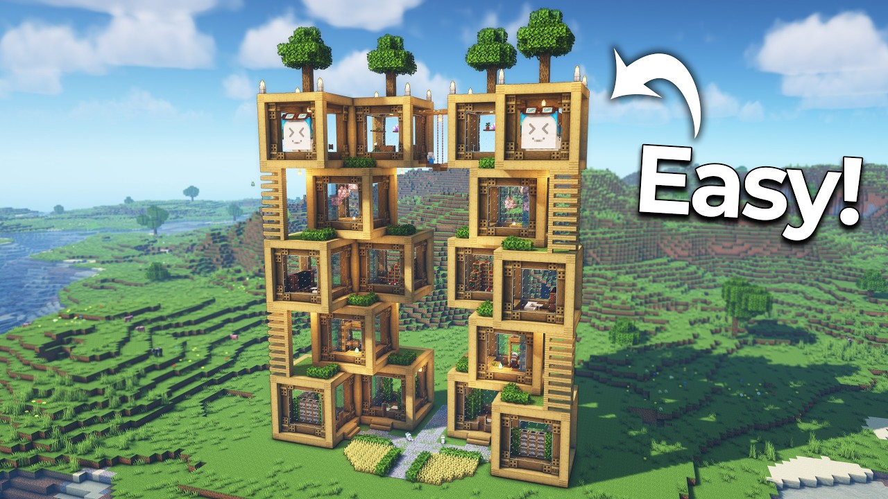 ⛏️ Minecraft :: Как построить ультимативную кубическую базу для выживания 🏡
