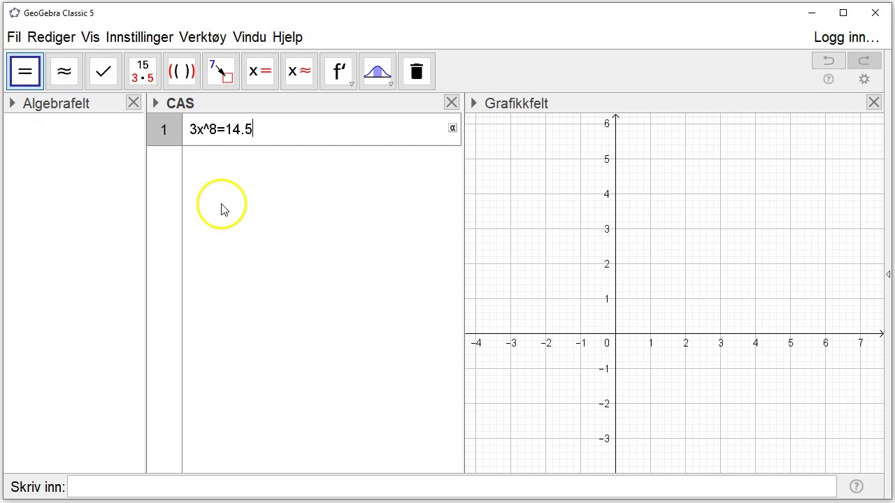 GeoGebra 5 - Potenslikning