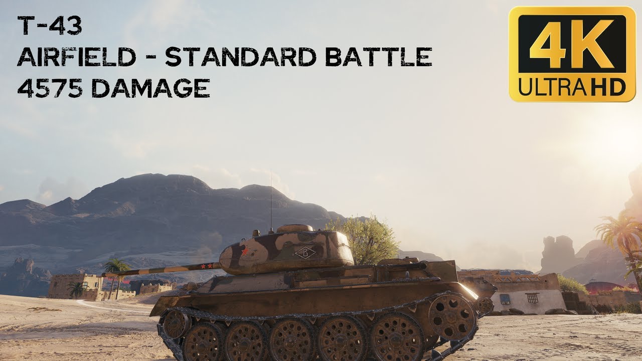 T-43 4,6k damage 3 frags on Airfield - World of Tanks