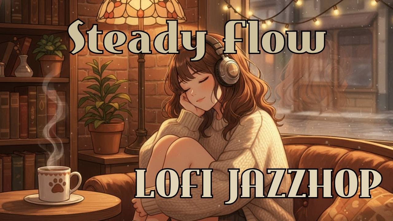 Steady Flow 🎧 - Deep Focus Lofi Jazzhop session to study, work, code chillout and relax