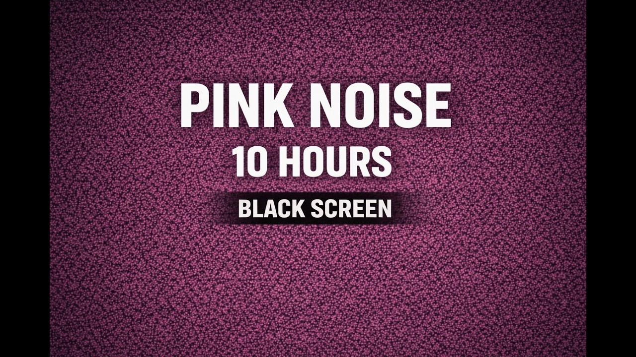 Pink Noise for Sleep (10 Hours) • Black Screen