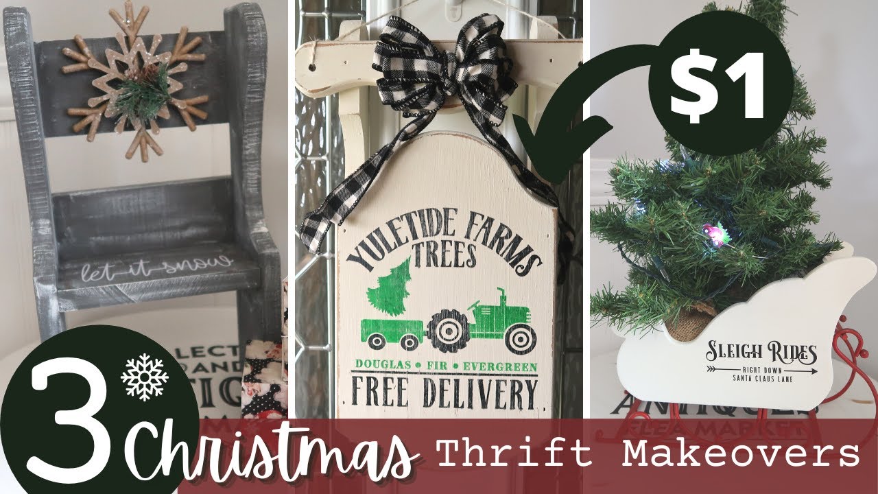 🎄$1 Christmas Trash To Treasure DIY Decor | DIY Home Decor | Thrifted Makeovers🎄