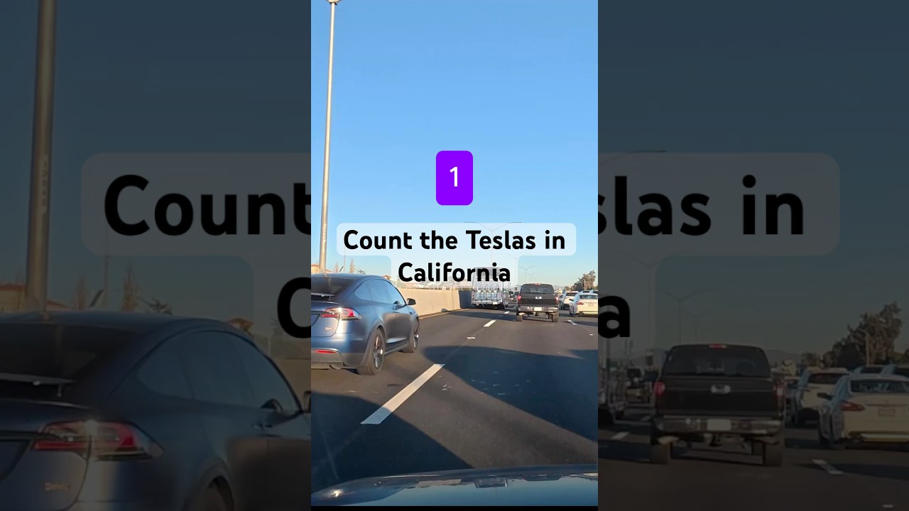 Teslas are everywhere in the Bay Area #california #tesla #californiadrives #teslamodel3 #teslamodely