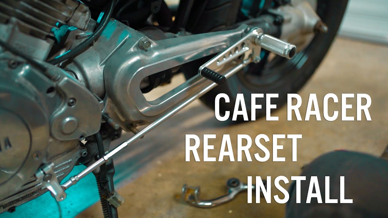 Virago Cafe Racer Rearset Install