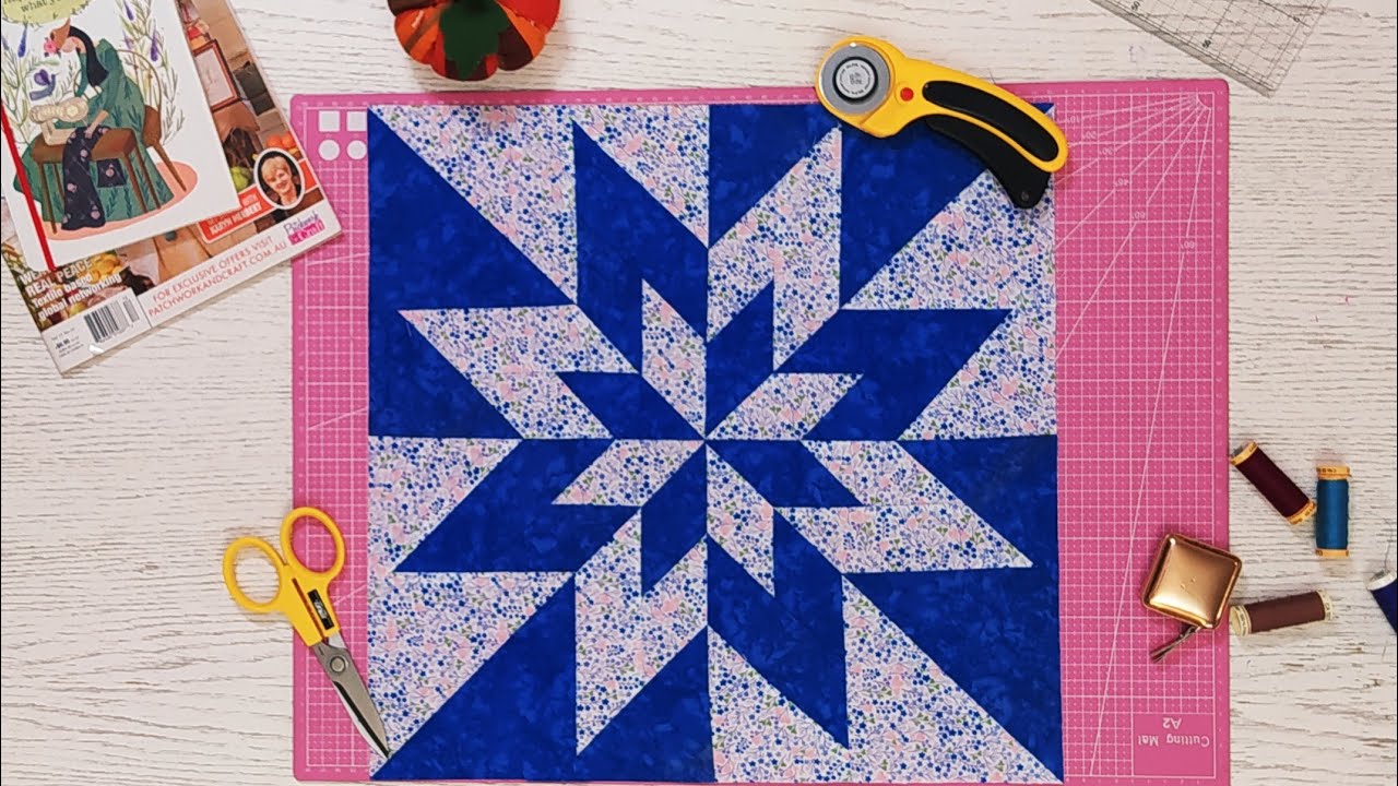 Patchwork tutorial: very very easy and different way to sew a traditional star block🌟🌟🌟🌟