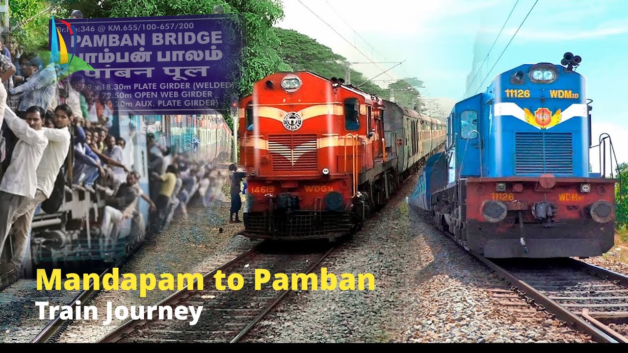 Mandapam to Rameswaram Train Journey | New Pamban bridge | 90KM Speed Run Test | Rameshwaram