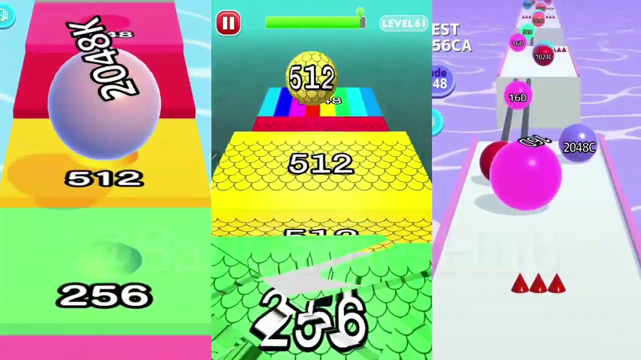 Ball Run 2048, Ball Run Infinity, Satisfying Gameplay | Ball Games Hub LIVE 🔴 24/7