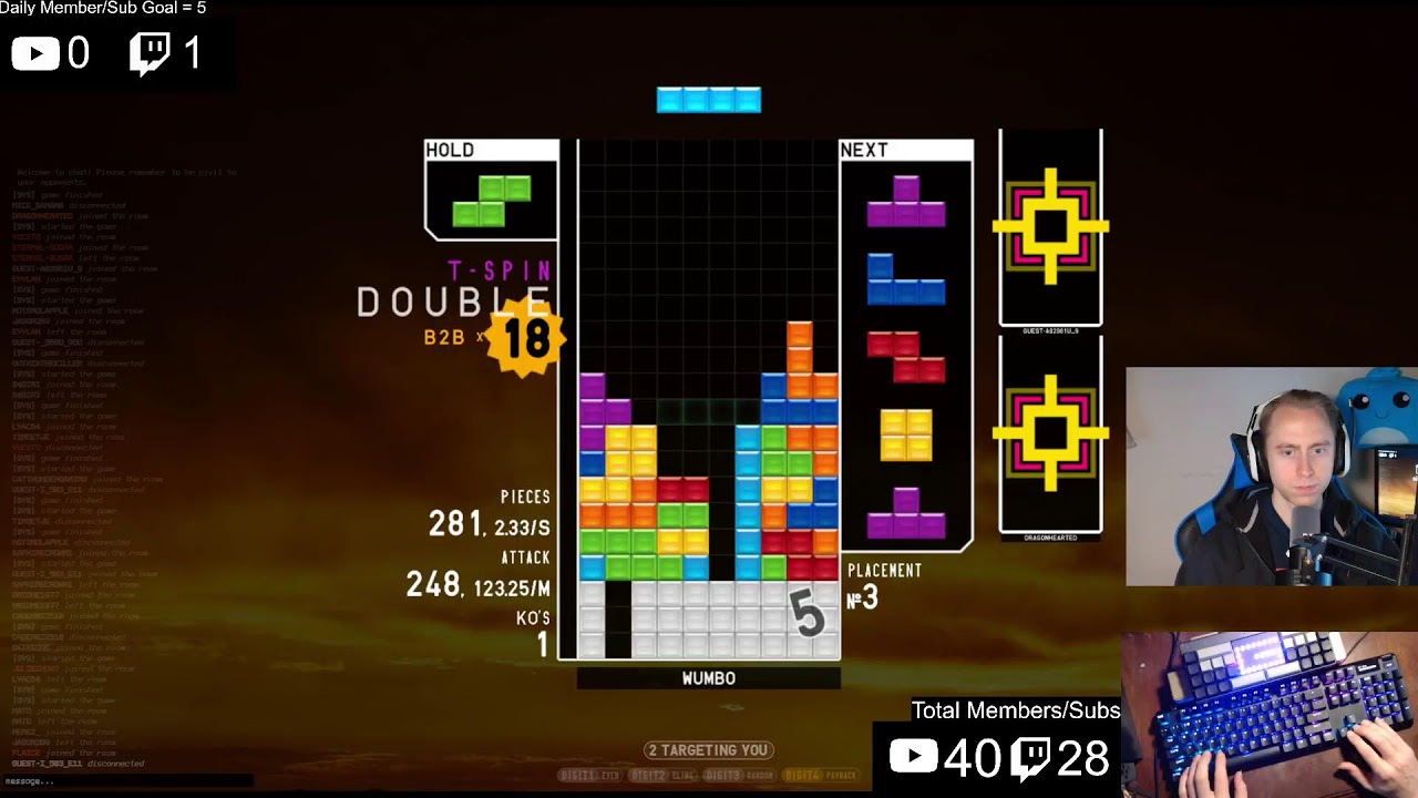 LIVE - FAST Tetris! Daily Wumbo Livestream 2-9-26