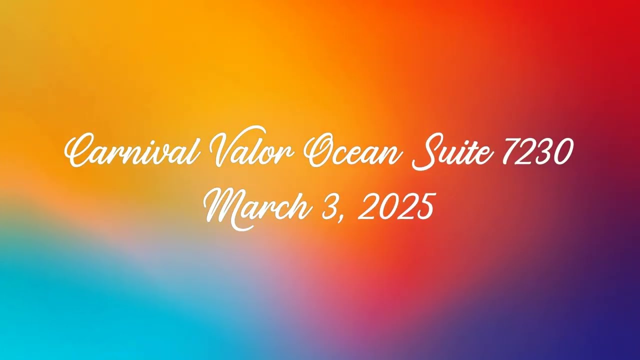 Carnival Valor Ocean Suite 7230