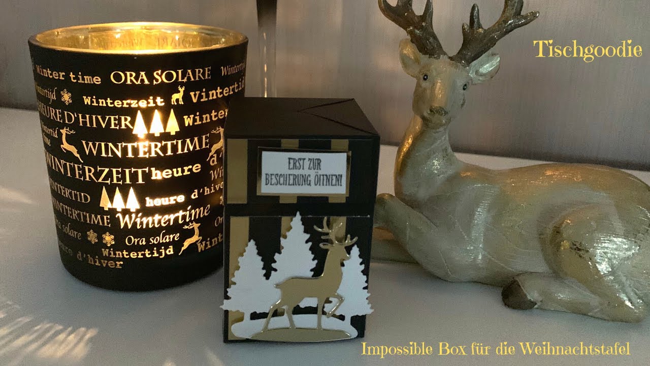 Meine Tischgoodies--Impossible Box in Gold-Schwarz.