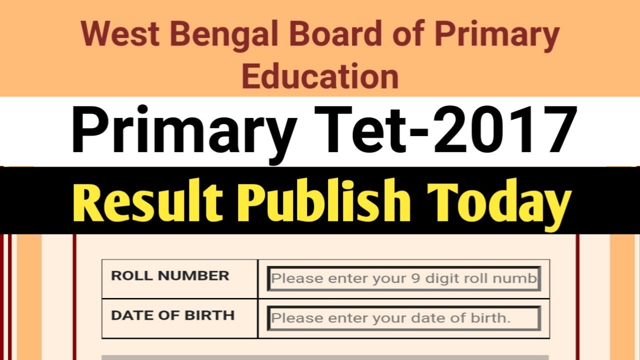 Tet 2017 Result Publish Today || Wb Primary Tet 2017 Result Check Online Process #Wbppe