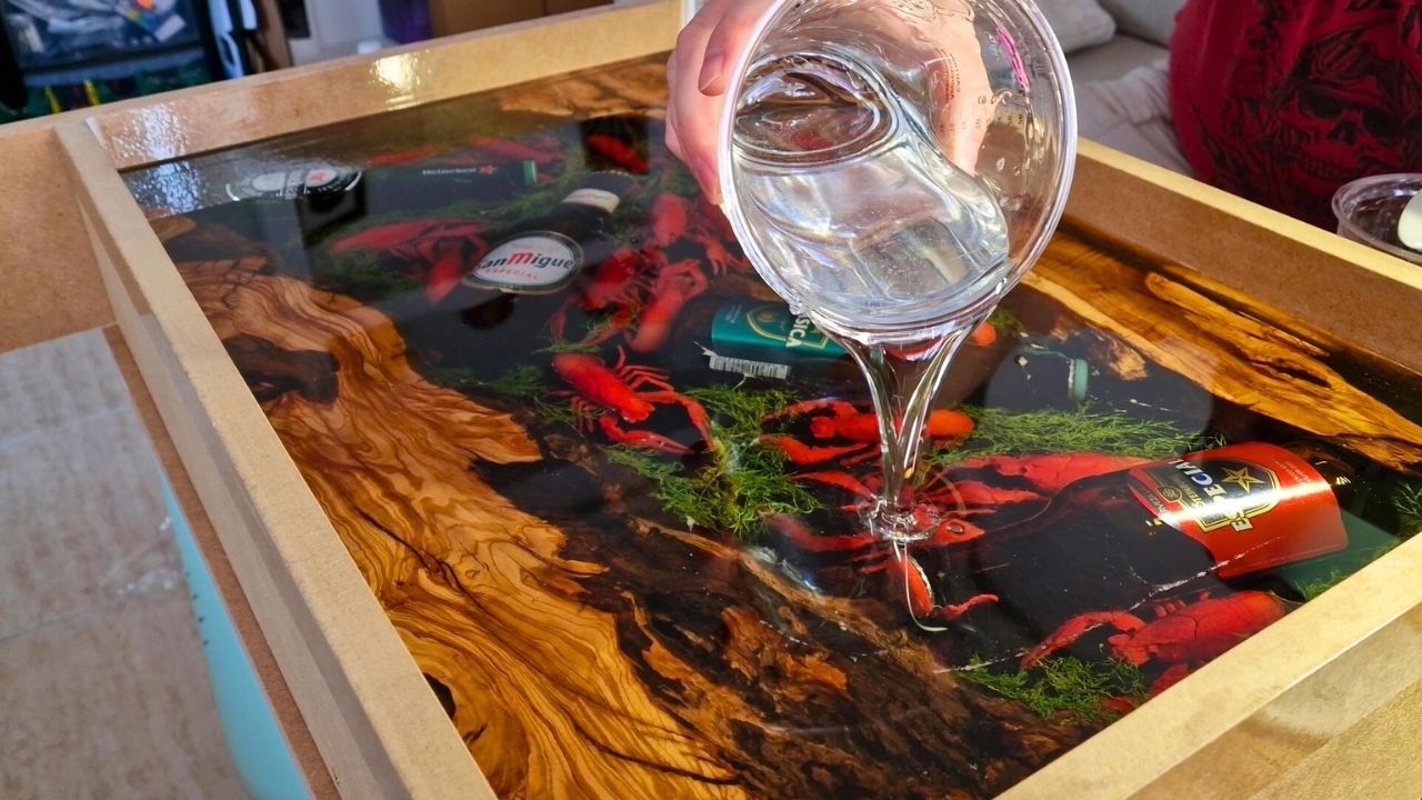 Amazing Olive Wood & Epoxy Resin Table | You Won’t Believe What’s Inside!