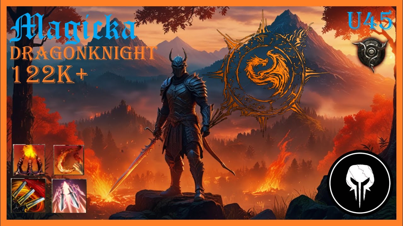 ESO Magicka Dragonknight 122k+ DPS Build, Update 45, PS 5 EU