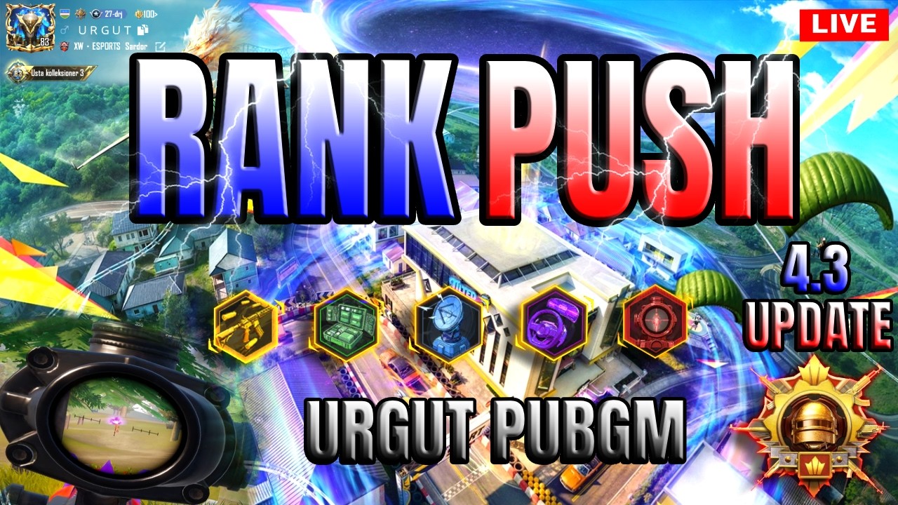 🔴 TOP 500 UCHUN HARAKAT  | URGUT PUBGM | EMULYATORDA ZAVA OLAMIZ |2K 120FPS |