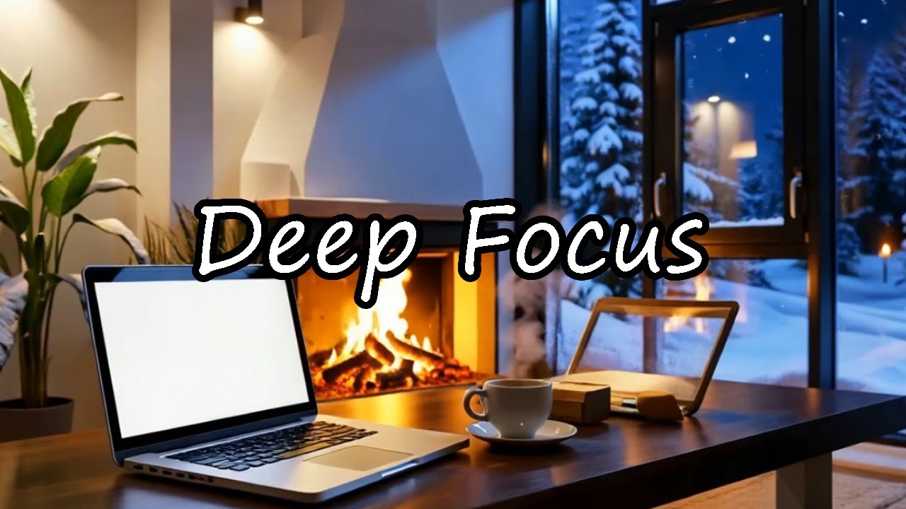 Deep Focus Music Fireplace Ambience 🔥 Stay Locked In for Work, Study & Deep Concentration