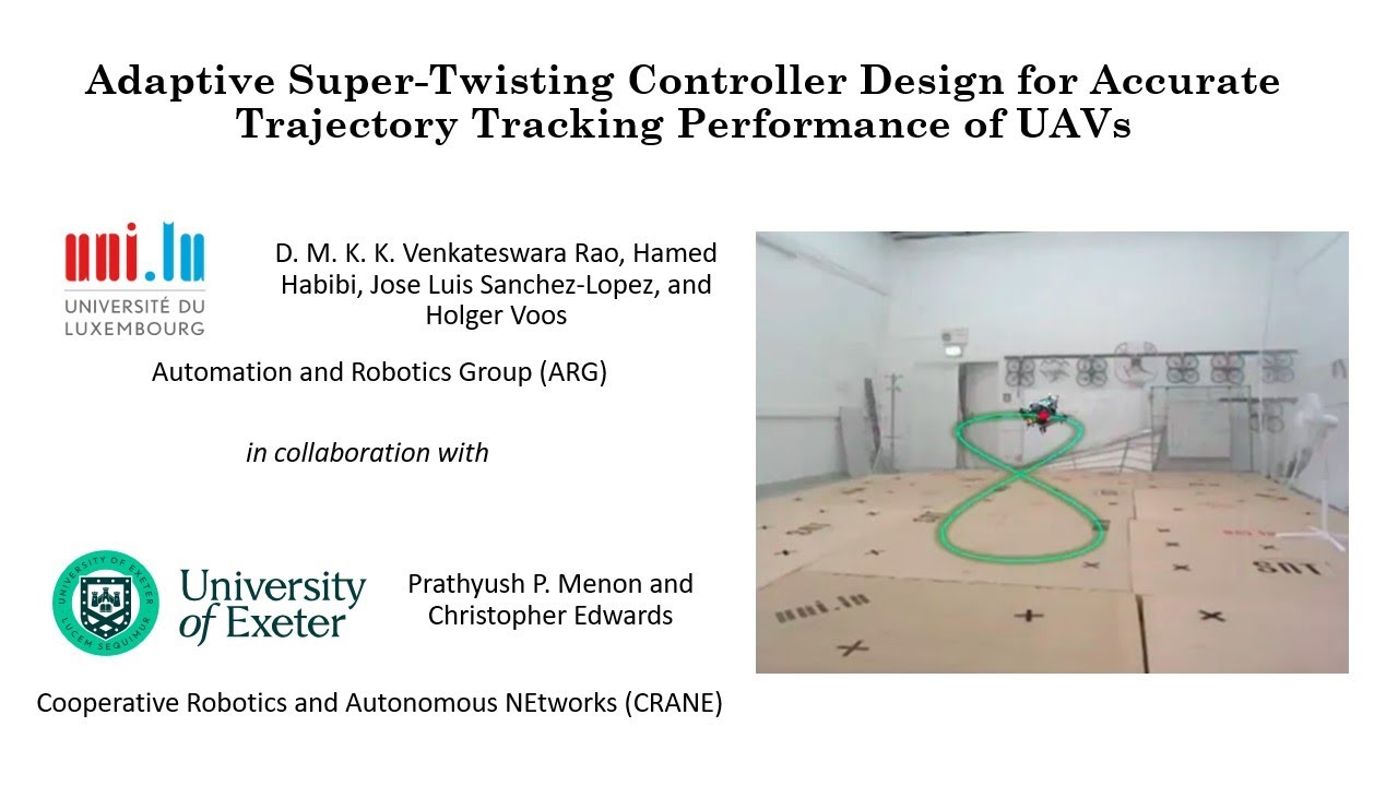 Adaptive Super-Twisting Controller Design for Accurate Trajectory Tracking Performance of UAVs