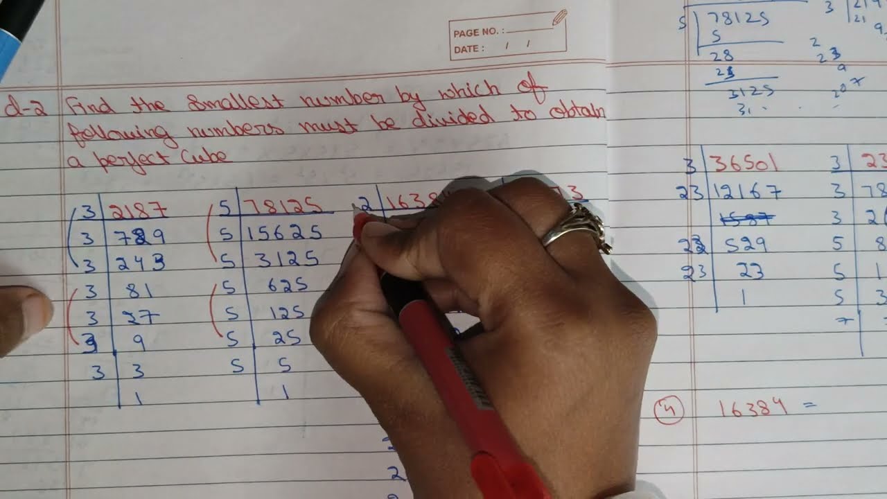 Smallest number divided to obtain perfect cube #cube 