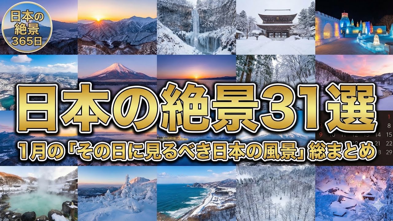 【絶景カレンダー】日本の絶景31選｜1月の「その日に見るべき日本の風景」を総まとめ