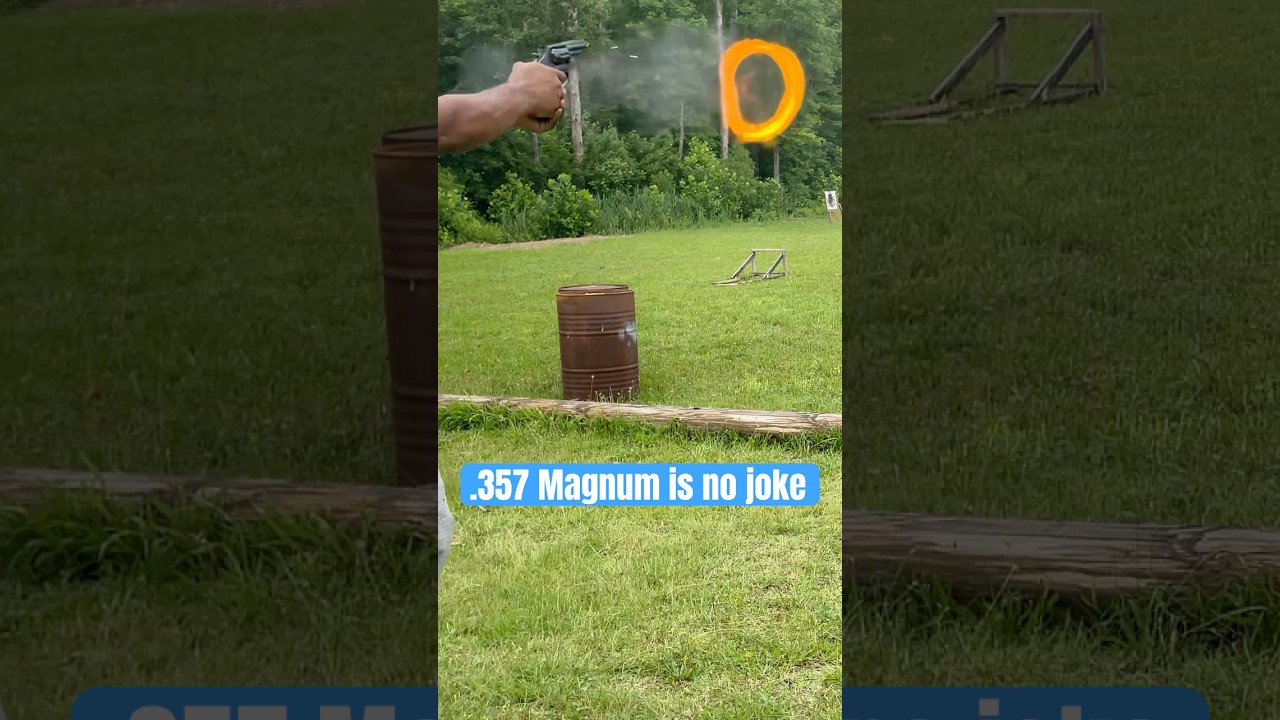 First time shooting a .357 Magnum #guerrillawarfare #revolver357 #trending #training #shortfeed