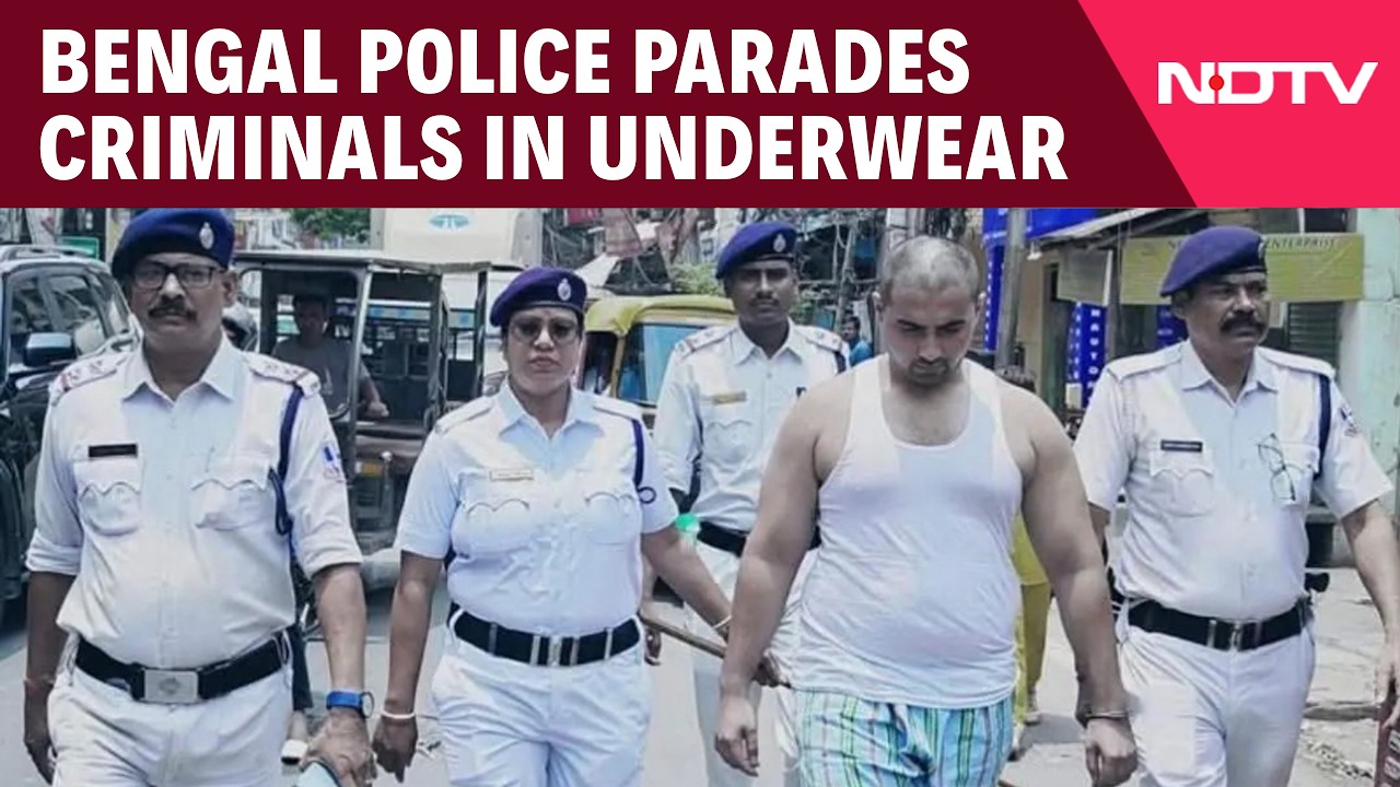 West Bengal News | West Bengal Police Parade Accused in Vests, Underwear Amid Crackdown