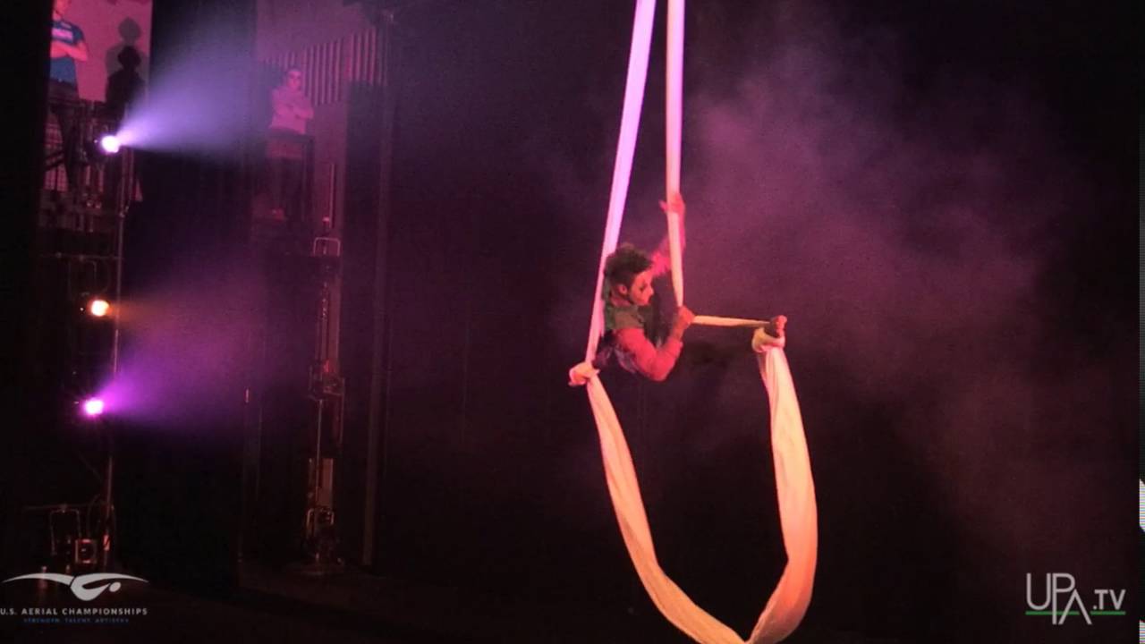Jason Span, USA. 2016 Male Silks U.S. Aerial Competitor.