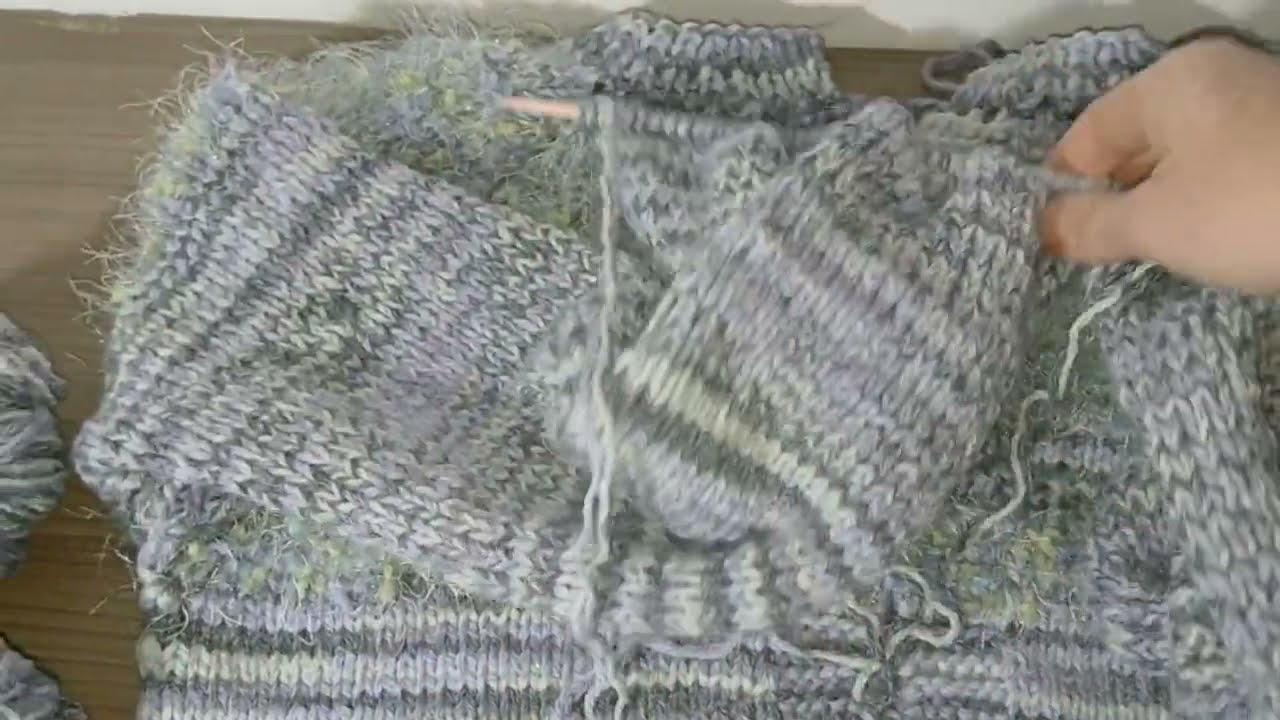 242 - 📌Casaquinho de Tricô 🧥❄️ TOP DOWN ⬇️ com a AGULHA CIRCULAR - Passo a passo - PARTE 6 🩵🩶💙