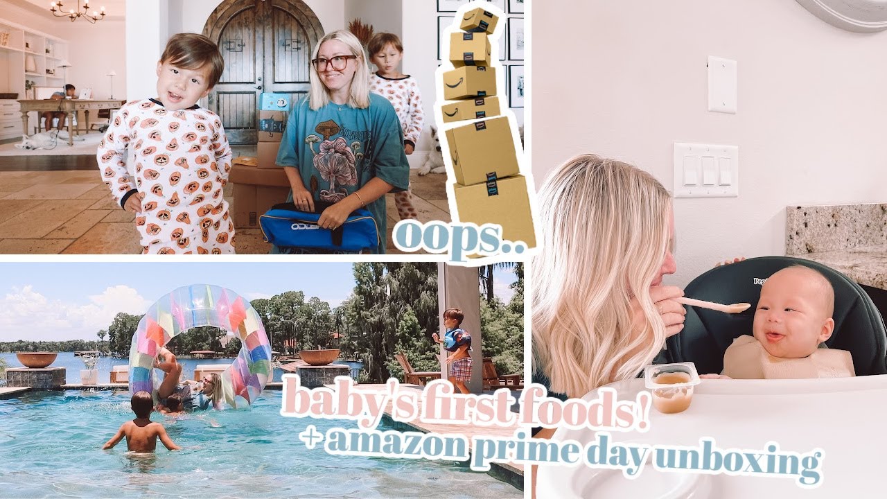cool new things, mom gets dunked & baby has his first foods!