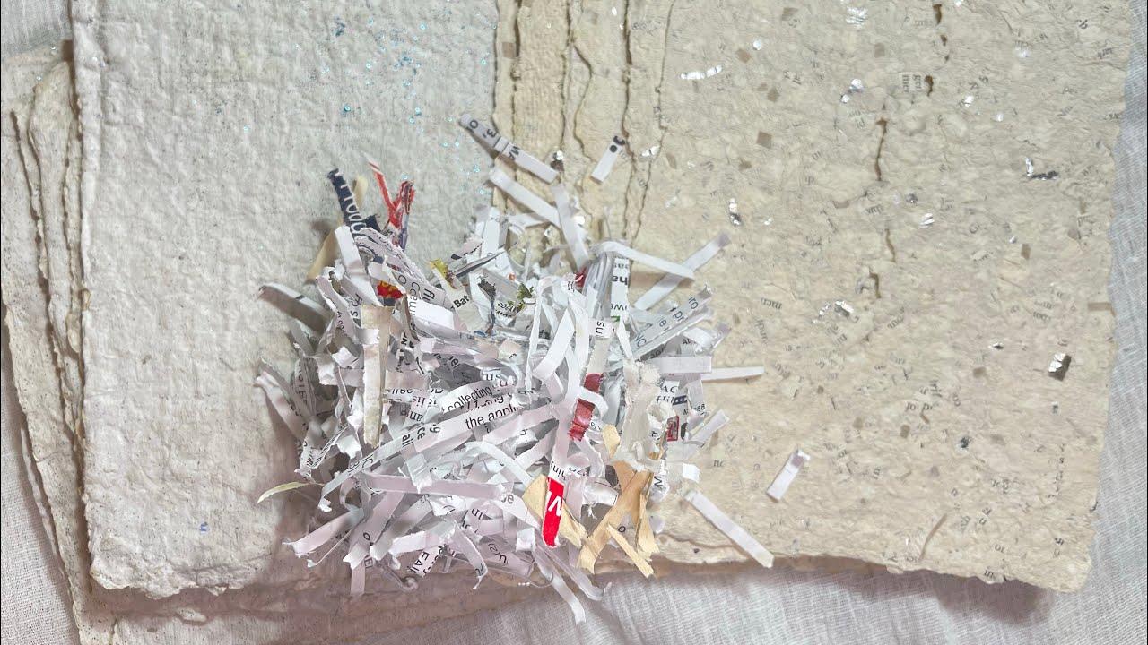 Handmade Paper - Recycling shreds into paper for crafting NO BLENDER, NO PRESS