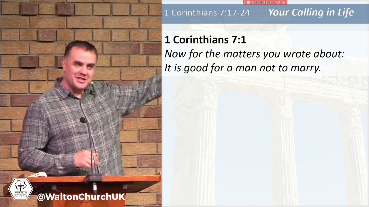4th January 2026 am   sermon - 1 Corinthians 7:17 - 24