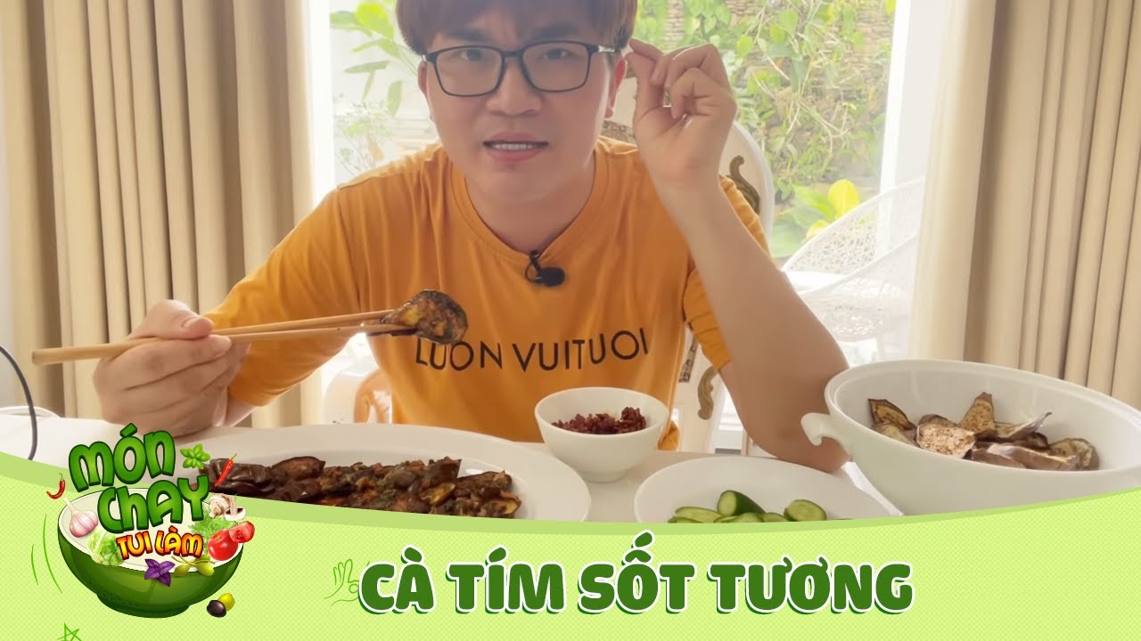 Nghĩa làm CÀ TÍM SỐT TƯƠNG và làm cà tím khô để ăn dần | Món Chay Tui Làm Tập 91