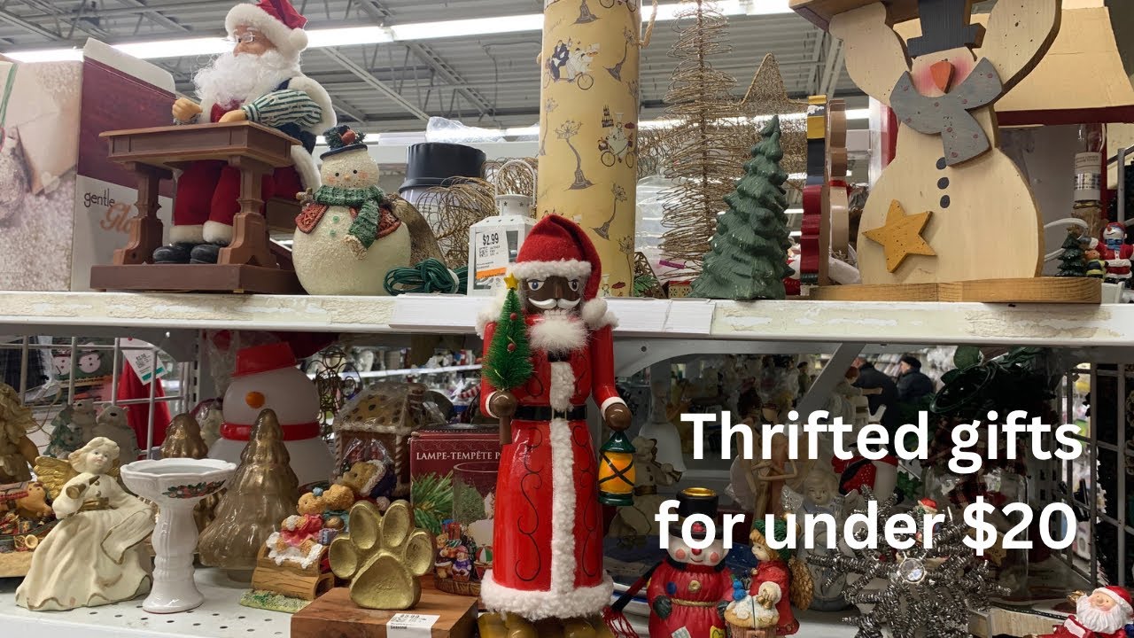 Thrifted Christmas gifts for under $20 , let’s see what I come up with.