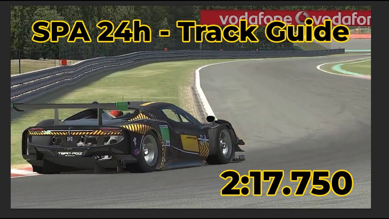 Iracing Spa 24h track guide with BOP