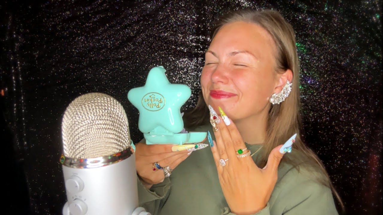 asmr/ unboxing Vintage Polly Pockets🥹🩵 with XXL Nails💅🏼  (+ drinking a coffee ☕️)