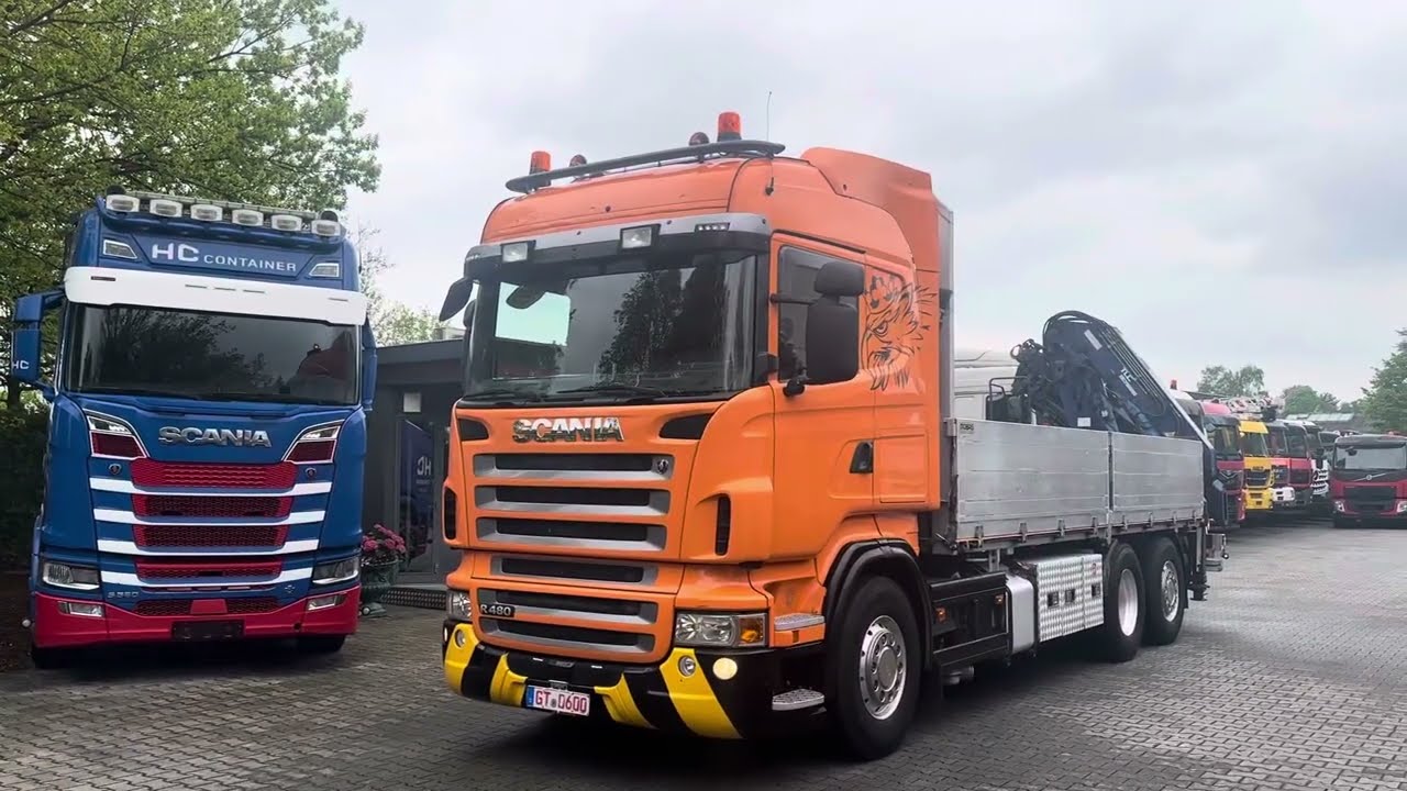 Scania R480 6X2*4 Pritsche mit Kran Atlas Terex 240.2E A5