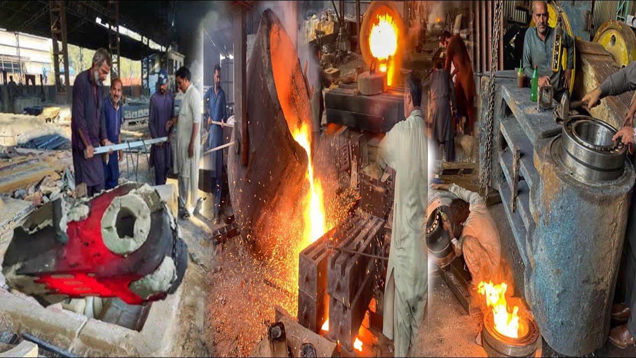 Incredible Manufacturing Process of Crusher heavy Machinery | Hammer Casting process in industry