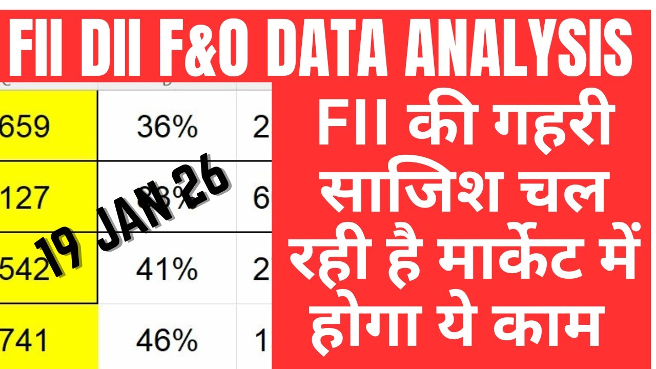 FII DII  F&O DATA AND NIFTY & BANK NIFTY ANALYSIS FOR 19 JAN 26 | EDUCATIONAL VIDEO FOR MONDAY