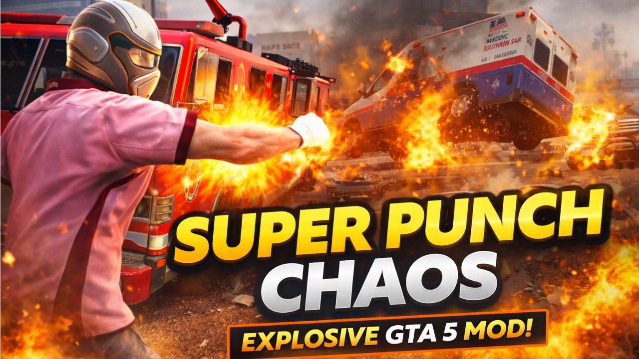 GTA 5 Super Punch Chaos 💥 | Bike to City Destruction | Explosive Gameplay