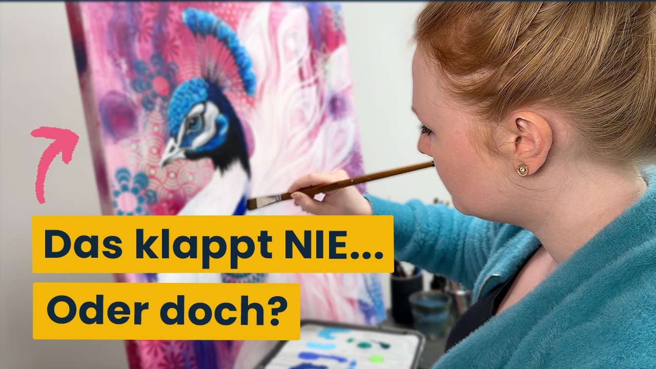 Ein Pfau – gemalt mit völlig absurden Werkzeugen 😱