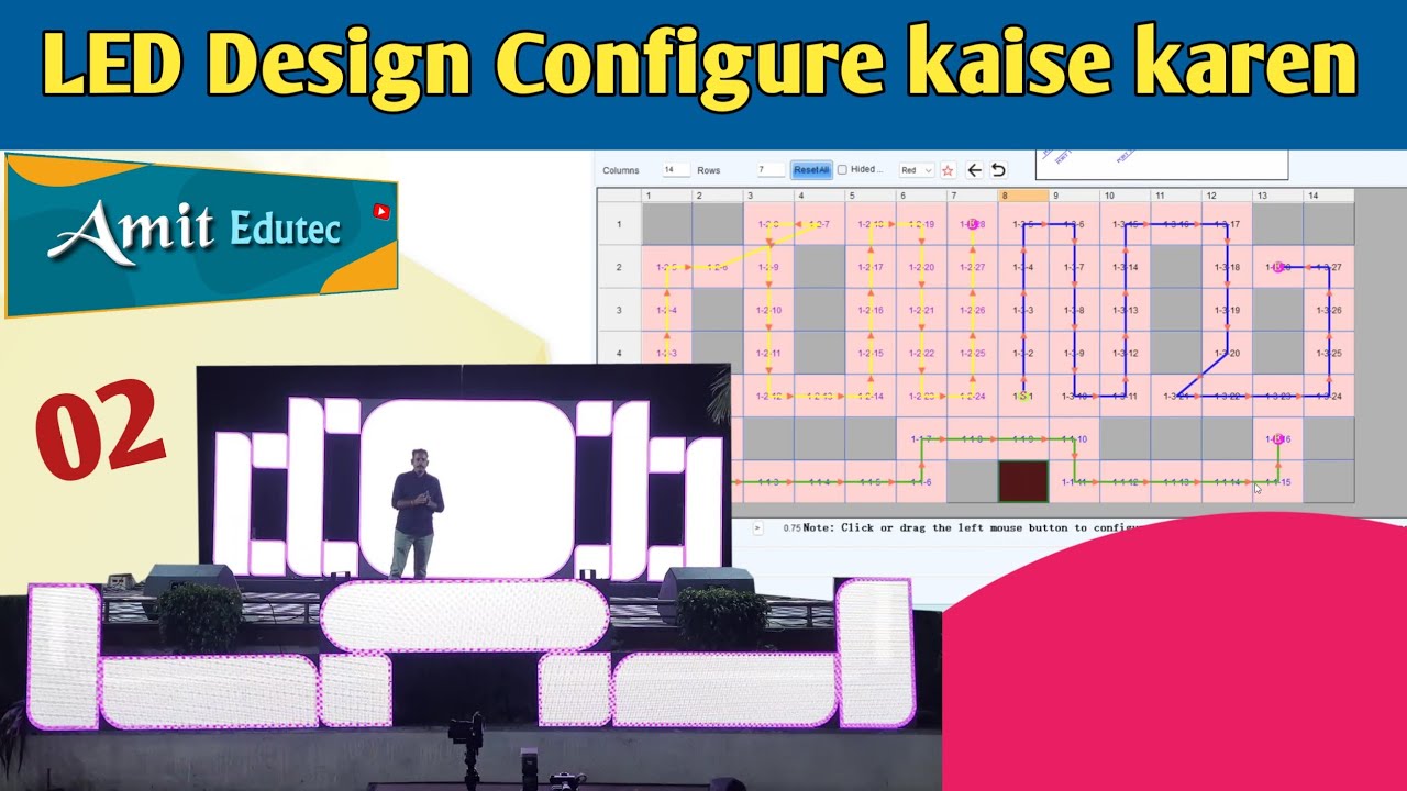 Led Wall Design Configure kaise karen | Part 2 | Detail | Amit Edutec