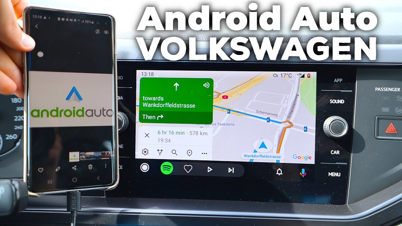 Демонстрационная мультимедийная система Volkswagen Android Auto 2021