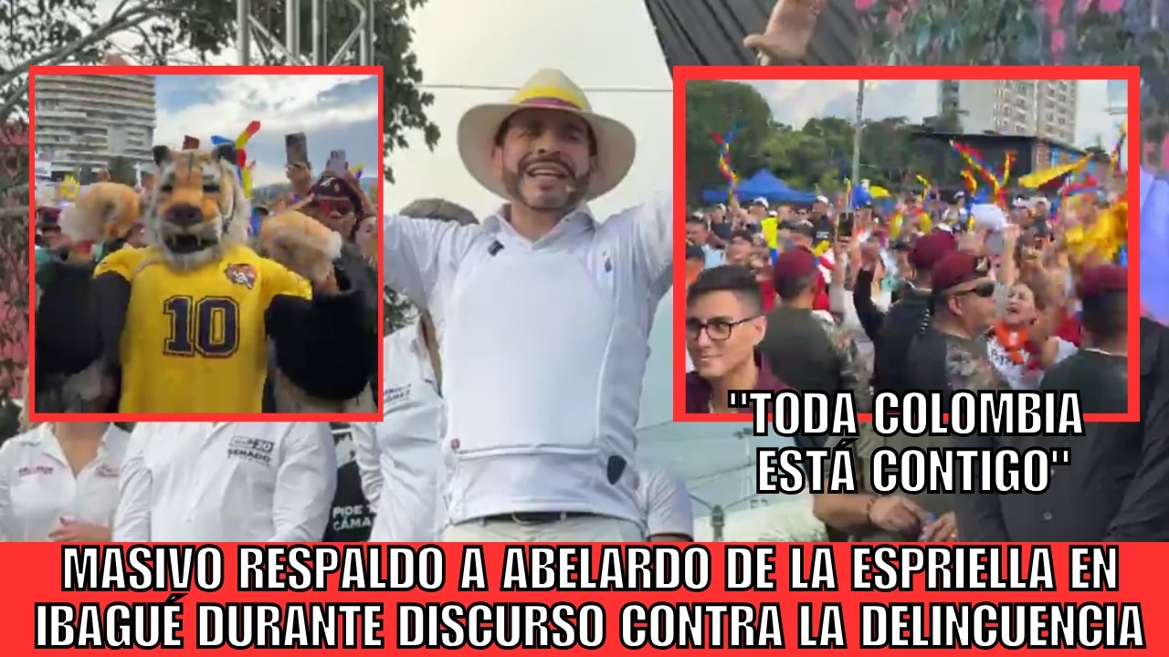 MASIVO RESPALDO a Abelardo de la Espriella en Ibagu&eacute; durante discurso contra la delincuencia