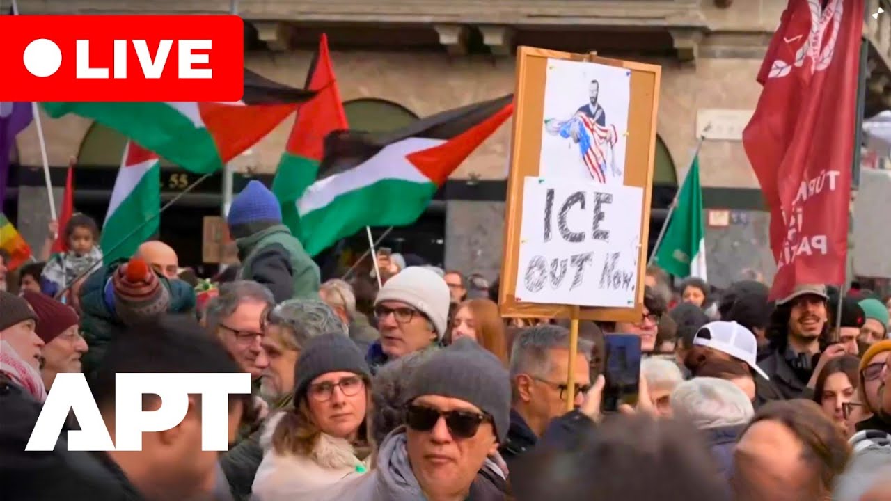 LIVE | Huge Protest in Milan! Italians Rally Against US ICE Role at 2026 Olympics | APT