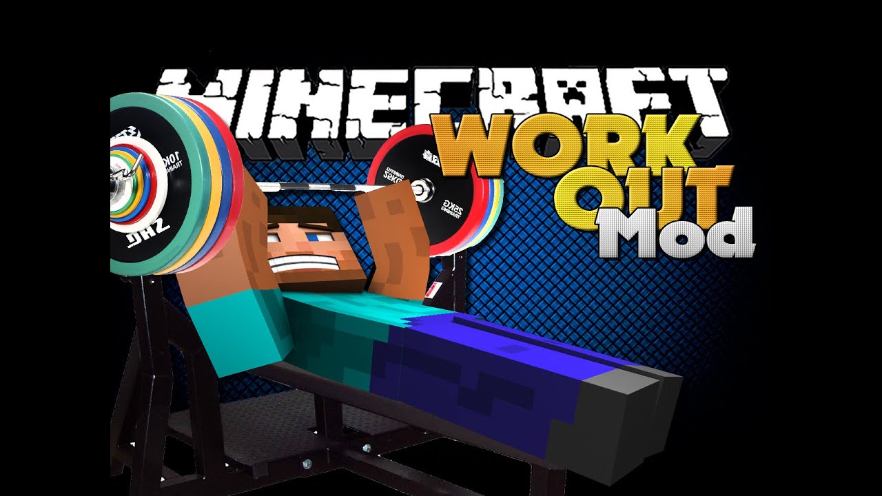 Minecraft Mod - WORKING OUT MOD - FITNESS IN MINECRAFT!!