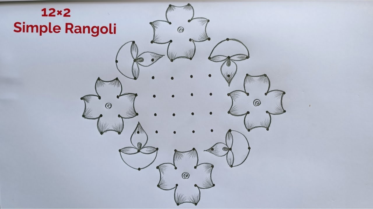 Panguni Madham Special Kolam 12&times;2 🌺 12 Dot Daily Kolam 🌺 Panguni Uthiram Muggulu 🌺 Beautiful Rangoli