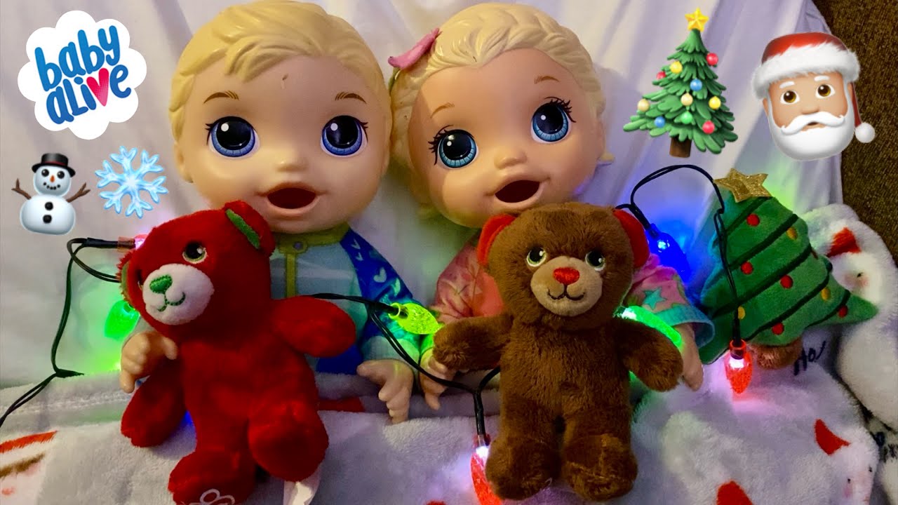 Baby Alive Super Snacks Snackin' Luke And Lily's Christmas Night Routine! Decorating Christmas Tree!