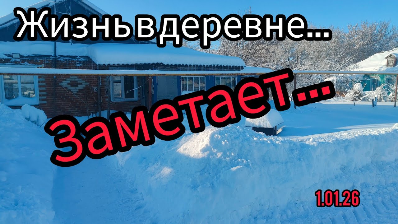 Как живут в русской деревне. Плохие новости на хозяйствеТамбов замело снегомСидим без электричества.