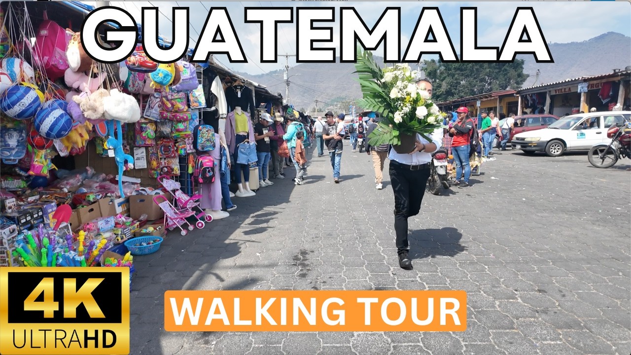 Explore GUATEMALA'S Street Market on Foot In 4k!
