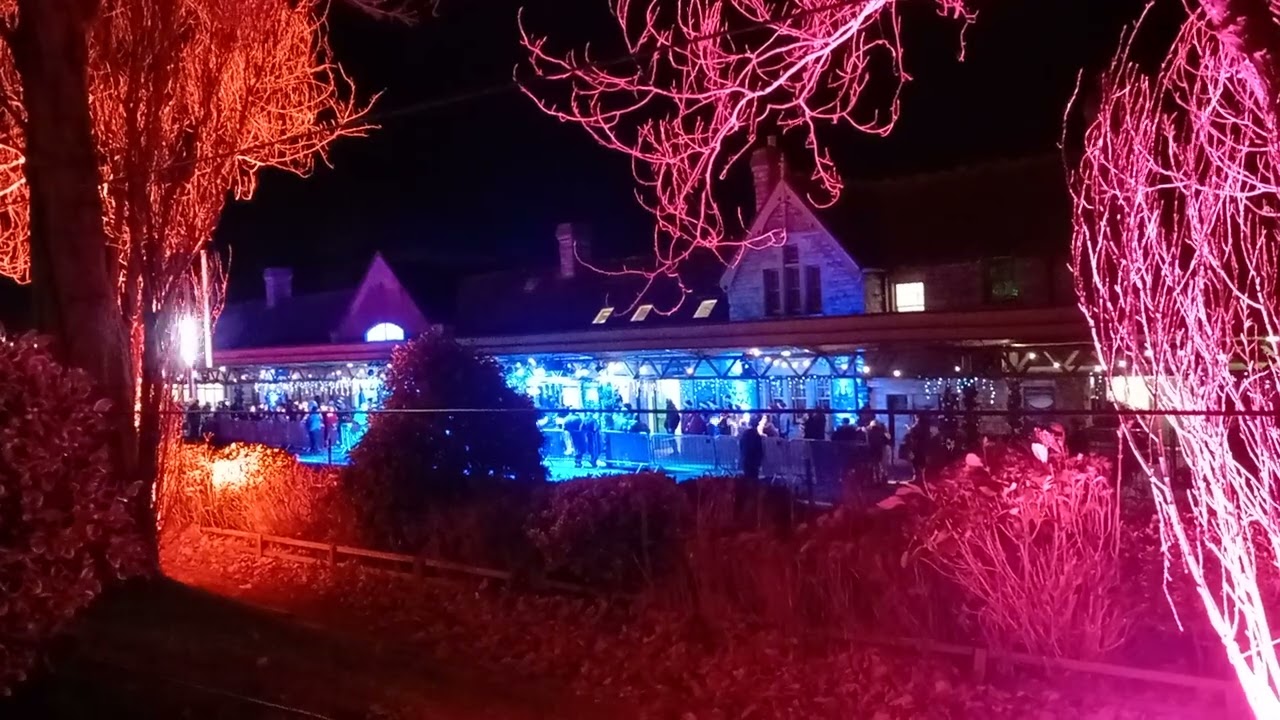 The Polar Express and Swanage Christmas lights December 2024